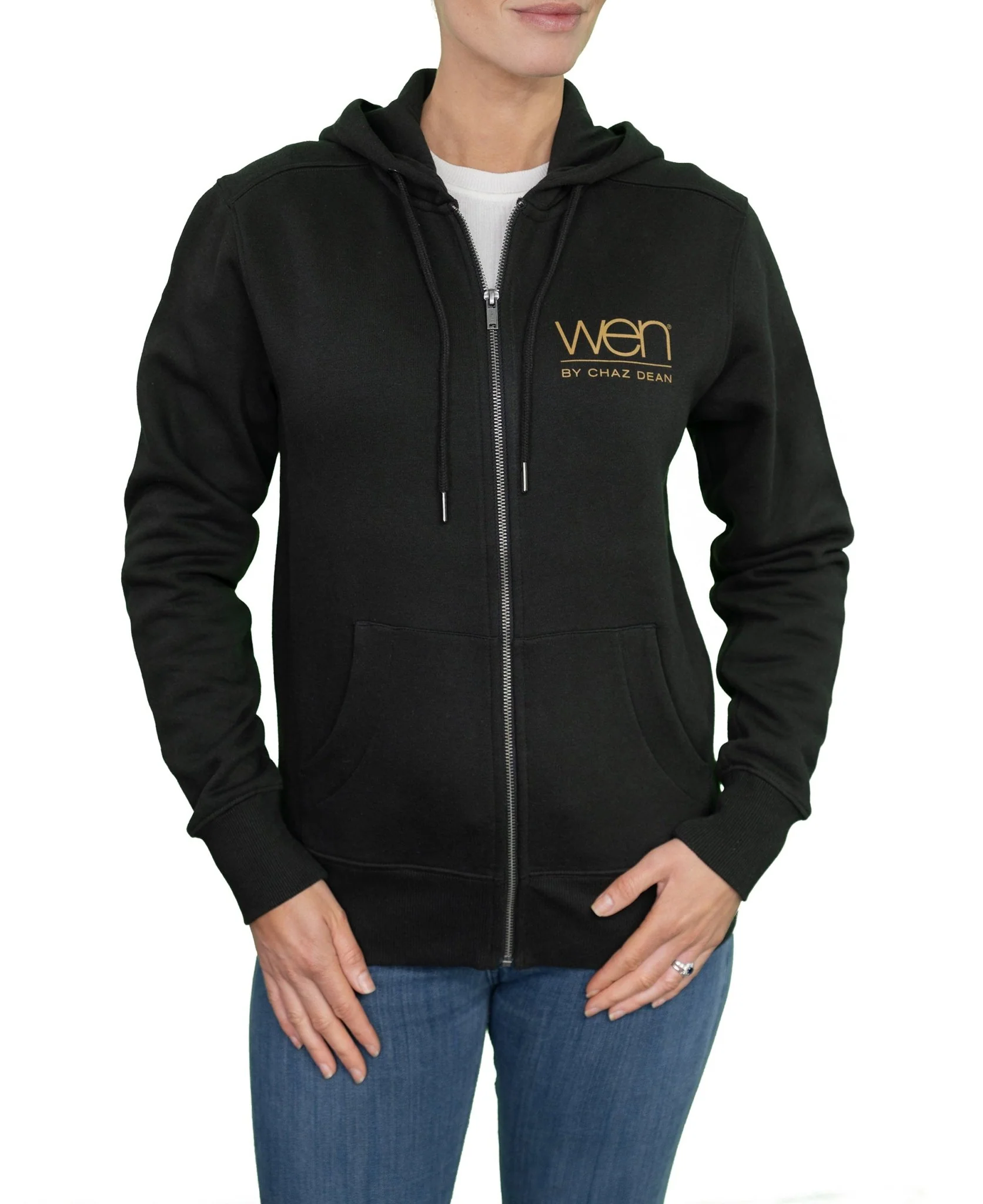 Jet Black Unisex Cozy Fleece Full-Zip Hoodie